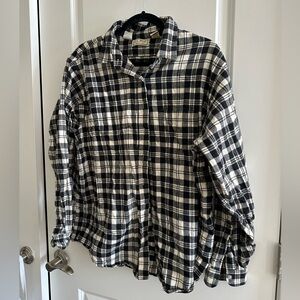 L.L. Bean Black and White Checkered women’s Shirt